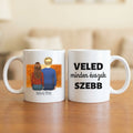 Veled minden évszak szebb – őszi páros bögre hátulról rajzolt párral a parkban