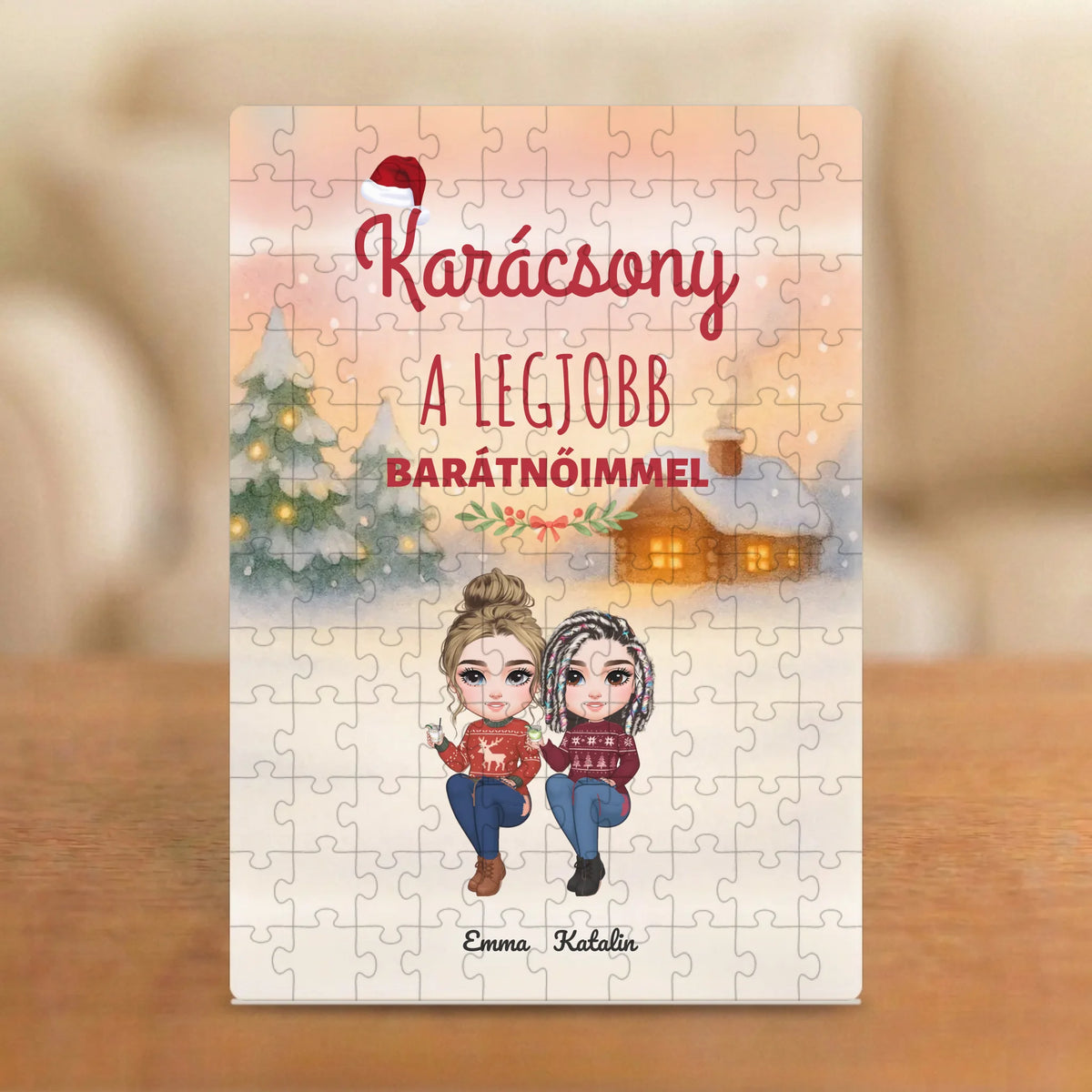 Karácsony a legjobb barátnőimmel – karácsonyi barátnős puzzle 2–5 figurával