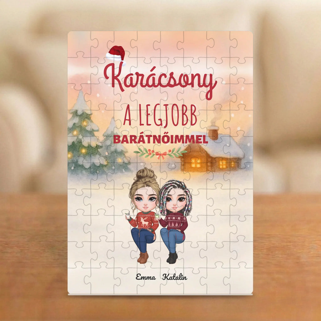 Karácsony a legjobb barátnőimmel – karácsonyi barátnős puzzle 2–5 figurával