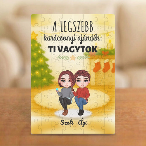 A legszebb karácsonyi ajándék: ti vagytok – barátnős puzzle 2–4 figurával