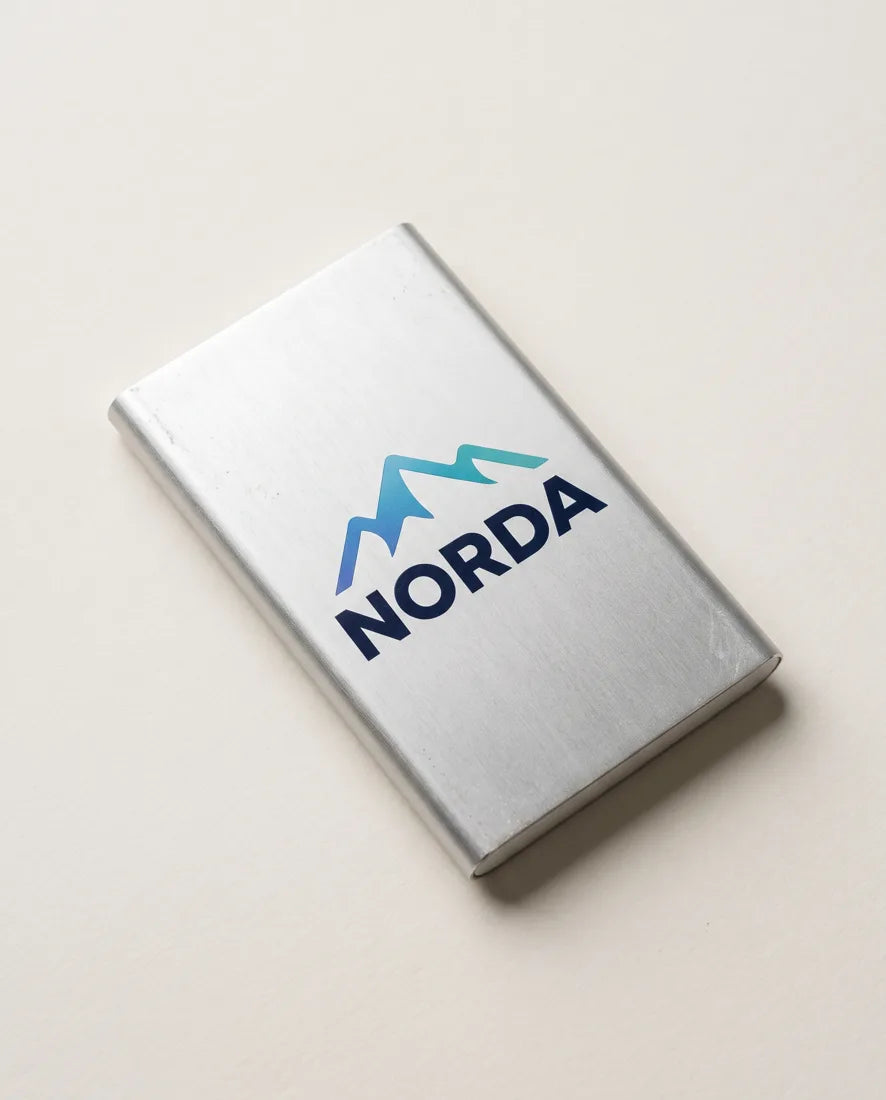 Alumínium powerbank színátmenetes NORDA logóval